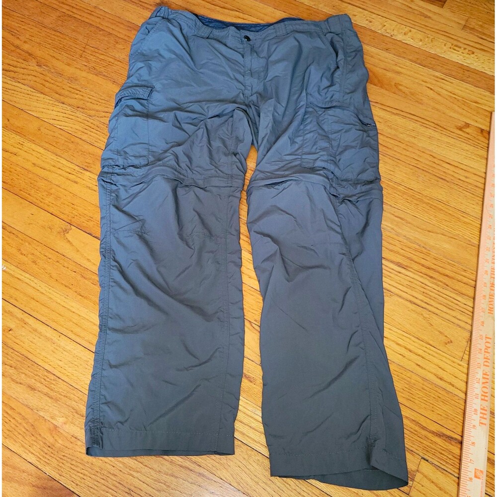 Columbia Men’s Gray green Nylon hiking convertible shorts Pants 42x30 omnishield